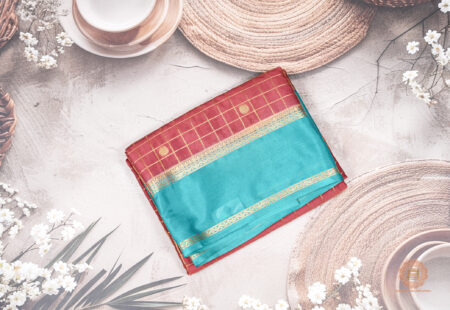 Semi Crepe Mysore Silk Checks Butta